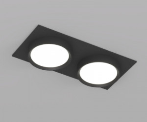 DK2092-BK Встраиваемый светильник FLAT, IP 20, до 15 Вт, GX53, LED, черный, алюминий