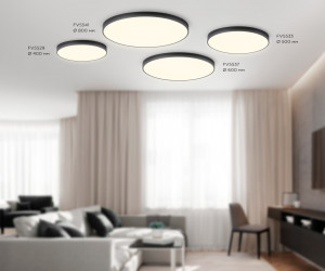 FV5537 BK черный LED 90W 3000K D600*58 (Без ПДУ)