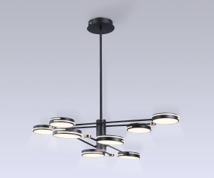 FL51645/8 BK/GD черный/золото 3000K/4200K/6400K 67W D1000*850 (Без ПДУ)