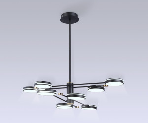 FL51645/8 BK/GD черный/золото 3000K/4200K/6400K 67W D1000*850 (Без ПДУ)