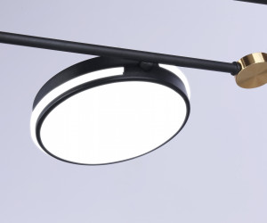 FL51645/8 BK/GD черный/золото 3000K/4200K/6400K 67W D1000*850 (Без ПДУ)