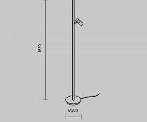 Напольный светильник (торшер) Maytoni MOD395FL-L28BS3K