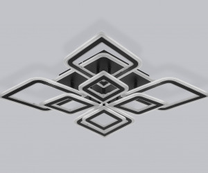 FA8912/4+4 BK/CH черный/хром 162W 3000K-6400K 560*560*120 (ПДУ РАДИО 2.4G)