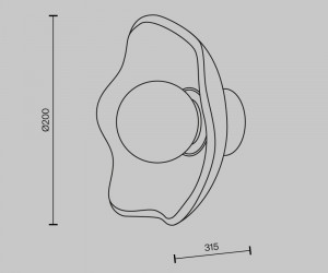 Настенный светильник (бра) Maytoni MOD207WL-01BS