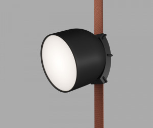 DK5642-BK Поворотный светильник для трека-ремня Belty Smart, серия Spot, со светодиодом, D100*H107мм, 48V DC, 12W, RA90, 120°, 3000-5700K, IP20, черный, алюминий