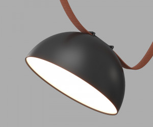 DK5660-BK Cветильник для трека-ремня Belty Smart, серия Flow со светодиодом, D220*H117мм, 48V DC, 24W, RA90, 120°, 3000-5700K, IP20, черный, алюминий