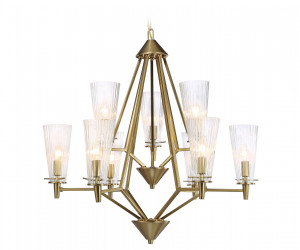 TR3233/6+3 BS/FR латунь/белый матовый E14*9 max 40W D730*720