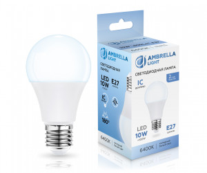 601006 LED A60 10W IC E27 6400K 175-265V