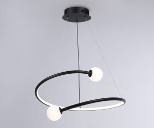 FL66293 BK черный 39W 3000K-6400K D500*1000 (ПДУ ИК)