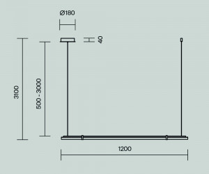 Подвесной светильник Maytoni MOD340PL-L20BS3K