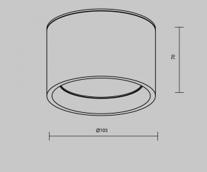 Потолочный светильник Technical C090CL-10W3K-B