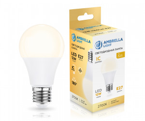 601203 LED A60 12W IC E27 2700K 175-265V