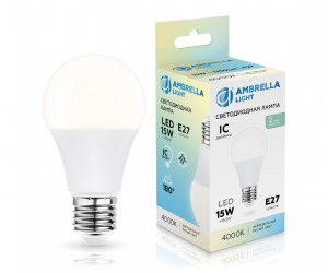 601504 LED A60 15W IC E27 4000K 175-265V