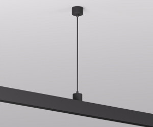 TR2124-BK Подвод питания для подвесного монтажа трека SMART BASE, АС 220-240V, IP20, 5м, черный, алюминий