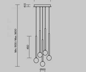 Подвесной светильник Maytoni MOD383PL-L16BBS3K