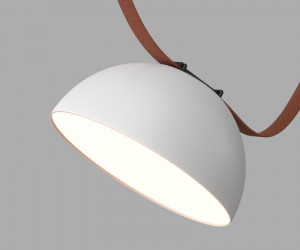 DK5660-WH+BK Cветильник для трека-ремня Belty Smart, серия Flow, со светодиодом, D220*H117мм, 48V DC, 24W, RA90, 120°, 3000-5700K, IP20, белый с черным, алюминий