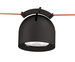 DK5540-BK Поворотный светильник для трека-ремня Belty, серия Spot, со светодиодом, D100*H107мм, 48V DC, 12W, RA90, 38°, 4000K, IP20, черный, алюминий