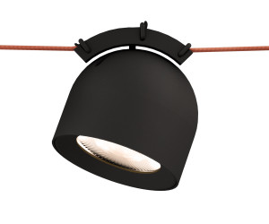 DK5540-BK Поворотный светильник для трека-ремня Belty, серия Spot, со светодиодом, D100*H107мм, 48V DC, 12W, RA90, 38°, 4000K, IP20, черный, алюминий