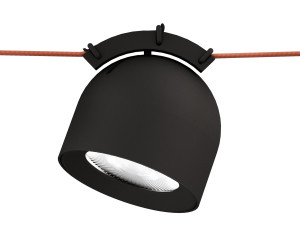 DK5540-BK Поворотный светильник для трека-ремня Belty, серия Spot, со светодиодом, D100*H107мм, 48V DC, 12W, RA90, 38°, 4000K, IP20, черный, алюминий