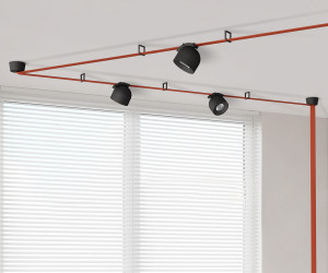 DK5540-BK Поворотный светильник для трека-ремня Belty, серия Spot, со светодиодом, D100*H107мм, 48V DC, 12W, RA90, 38°, 4000K, IP20, черный, алюминий