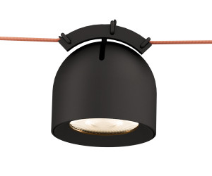 DK5540-BK Поворотный светильник для трека-ремня Belty, серия Spot, со светодиодом, D100*H107мм, 48V DC, 12W, RA90, 38°, 4000K, IP20, черный, алюминий