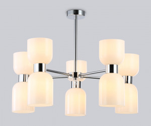 LH56083/10 СH/FR хром/белый матовый E14*10 max 40W D700*510