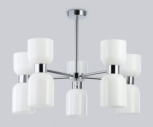 LH56083/10 СH/FR хром/белый матовый E14*10 max 40W D700*510