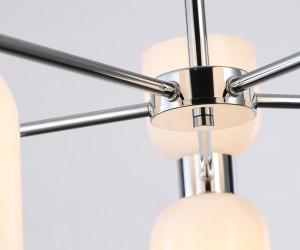 LH56083/10 СH/FR хром/белый матовый E14*10 max 40W D700*510