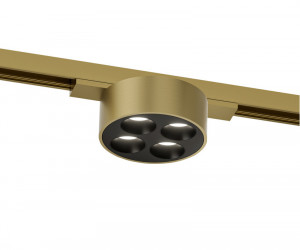 DK5772-SB Светильник для трека SHINE GRILL со светодиодом, D74*H28, 48V DC, 6W, RA?90, 3000K, IP20, сатинированная латунь, алюминий