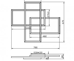 Потолочный светильник Maytoni MOD015CL-L80GK