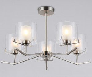 LH57001/5 SN/FR никель/белый матовый E14/5 max 40W D690*390