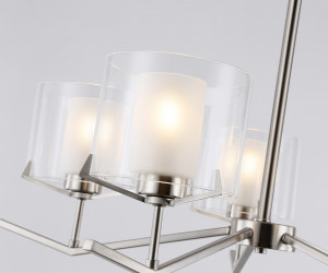 LH57001/5 SN/FR никель/белый матовый E14/5 max 40W D690*390