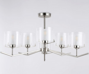 LH57002/6 SN/FR никель/белый матовый E14/6 max 40W D850*420