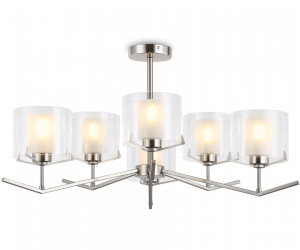 LH57002/6 SN/FR никель/белый матовый E14/6 max 40W D850*420