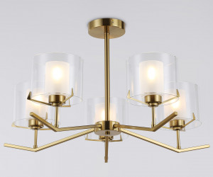 LH57007/5 BS/FR латунь/белый матовый E14/5 max 40W D690*390