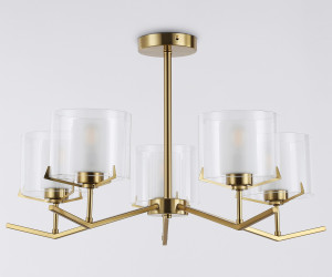 LH57007/5 BS/FR латунь/белый матовый E14/5 max 40W D690*390