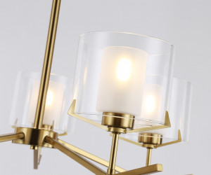 LH57007/5 BS/FR латунь/белый матовый E14/5 max 40W D690*390