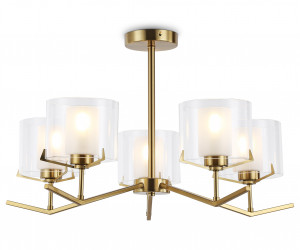 LH57007/5 BS/FR латунь/белый матовый E14/5 max 40W D690*390