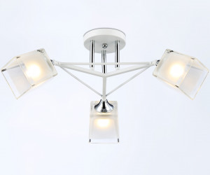 TR303071/3 WH/CH/FR белый/хром/белый матовый E27/3 max 40W D560*250