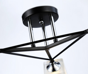 TR303072/3 BK/CH/FR черный/хром/белый матовый E27/3 max 40W D560*250