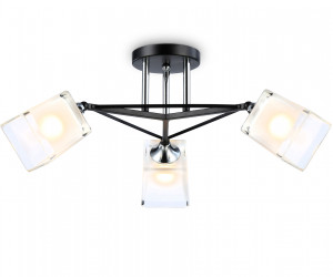 TR303072/3 BK/CH/FR черный/хром/белый матовый E27/3 max 40W D560*250