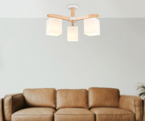 TR83115/3 WH/LW белый/светлое дерево E27/3 max 40W D580*320