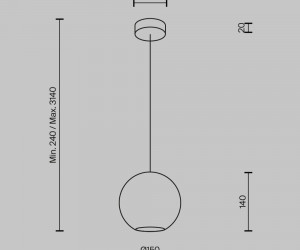 Подвесной светильник Maytoni MOD437PL-01BG
