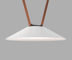 DK5664-WH+BK Cветильник для трека-ремня Belty Smart, серия Flow, со светодиодом, D300*H71мм, 48V DC, 20W, RA90, 120°, 2700-6500K, IP20, белый с черным, алюминий