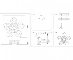FA543/5 WH белый 104W 580*560*80 (ПДУ РАДИО 2.4)