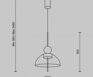 Подвесной светильник Maytoni MOD185PL-L12CG3K1
