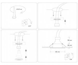 TN102455 WH белый GU5.3 85*85*28
