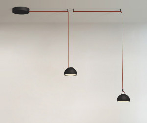 DK5560-BK Cветильник для трека-ремня Belty, серия Flow со светодиодом, D220*H117мм, 48V DC, 24W, RA90, 120°, 4000K, IP20, черный, алюминий