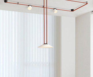 DK5564-WH+BK Cветильник для трека-ремня Belty, серия Flow, со светодиодом, D300*H71мм, 48V DC, 20W, RA90, 120°, 4000K, IP20, белый с черным, алюминий