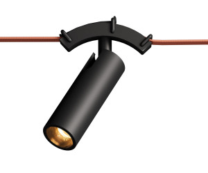 DK5546-BK Поворотный светильник для трека-ремня Belty, серия Spot, со светодиодом, D35*L126.5мм, 48V DC, 7W, RA90, 30°, 4000K, IP20, черный, алюминий